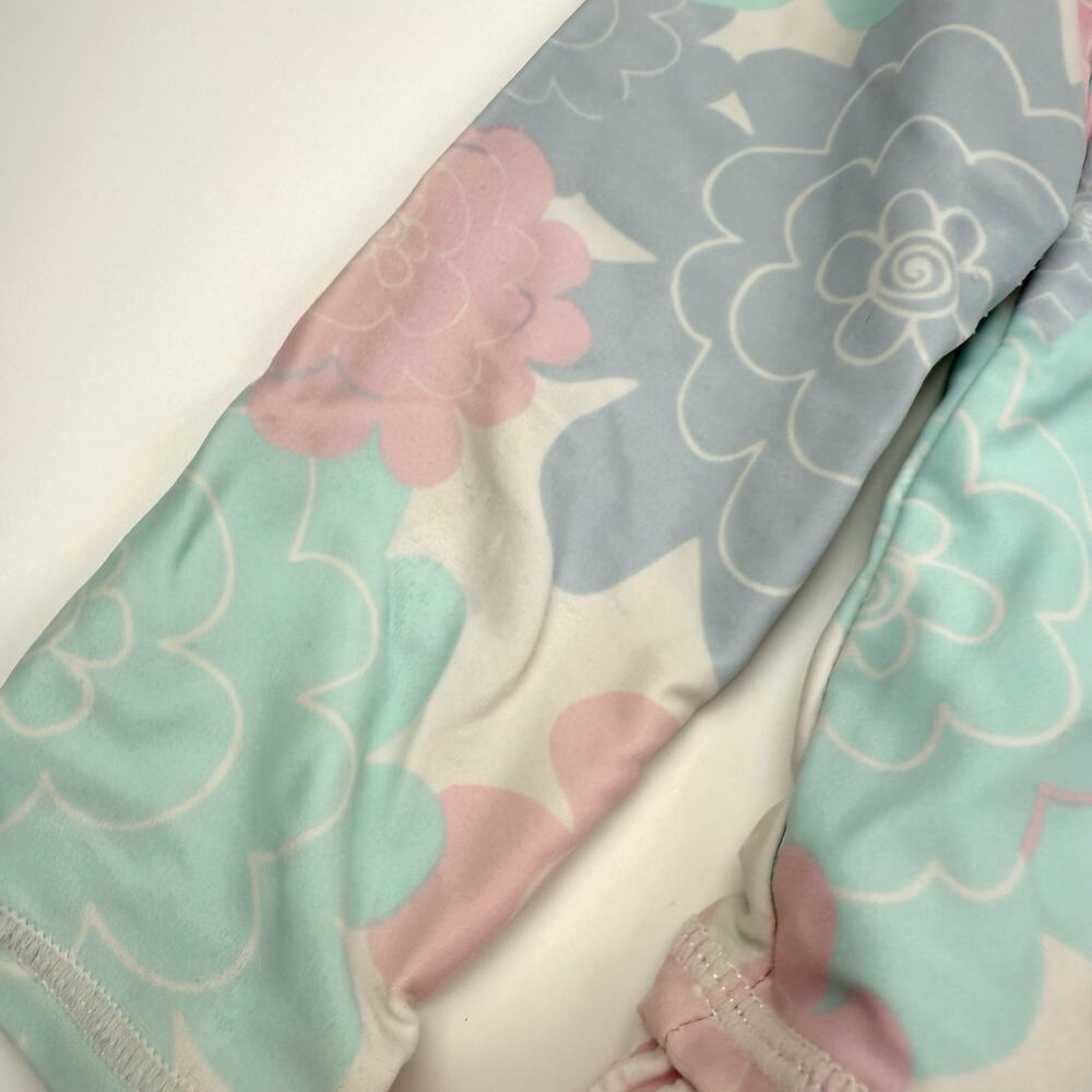 RuffleButts Floral Rash Guard Ruffle Swimsuit - Picture 4 of 8